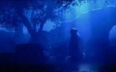 La couleur bleue le bleu représente la clarté de la nuit