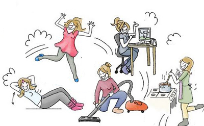 hyperactivité et système de défense cognitif hyperaactivité pose le travailleur dans un boucle sensori-motrice