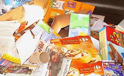 déchets urbains déchets papiers, cartons
